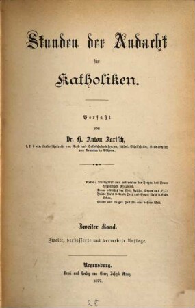 Stunden der Andacht für Katholiken, 2