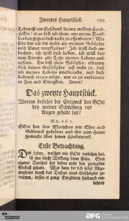 Das zweyte Hauptstück.