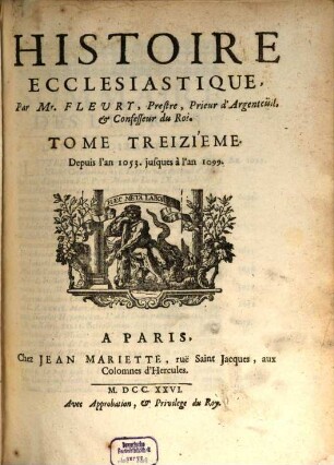 Histoire Ecclesiastique, 13. Depuis l'an 1035. jusques à l'an 1099