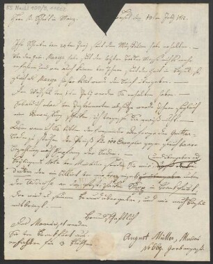 Brief an B. Schott's Söhne : 13.07.1812