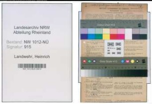 Entnazifizierung Heinrich Landwehr , geb. 27.03.1890 (Landwirt)