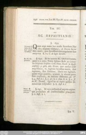 Tit. IV. De Sc. Orphitiano.