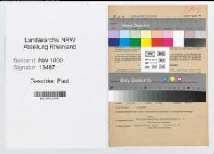 Entnazifizierung Paul Geschke, geb. 20.03.1891 (Zollbeamter)