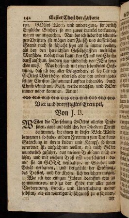 142-150, Vier und dreyssigstes Exempel. - Anhang einer Erzehlung.