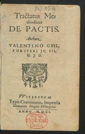 Tractatus Methodicus De Pactis