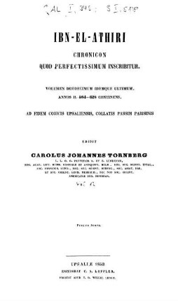 Vol. 12: al- Kāmil fi 't-taʾrīḫ