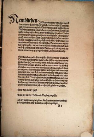 Jnnstruction vnnd Ordnung Wie sich vermüg des durchleuchtigen Hochgebornnen Fürsten vnnd Herren Herren Wilhelm Pfalltzgrauen bey Rhein Hertzogen in Obern vnnd Nidern Bay[e]rn ... auch Gemainer seiner Fürstlichen gnaden Lanndtschafft abschidt Ain yeder Lanndtsaess in anlegung einbringung vnnd vberanntworttung der zwayr Lanndtsteür Yetzt alhie zw München bewilligt gegen seinen vnndterthonen die Jme zestür gebürn hallten vnnd hanndeln soll