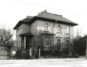 Dresden-Strehlen, Wasastraße 7. Villa. Um 1900. Straßenansicht von Westen