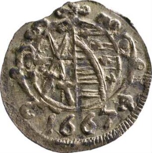 Münze, Pfennig, 1667