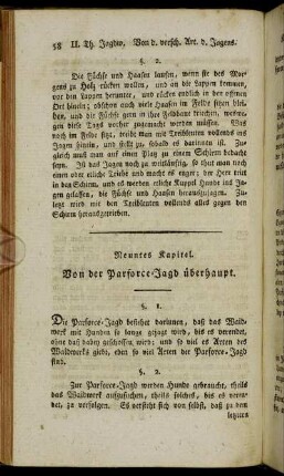 Neuntes Kapitel. Von der Parforce-Jagd überhaupt.