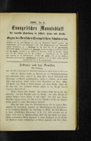 Sokrates und das Gewissen : ein Vortrag