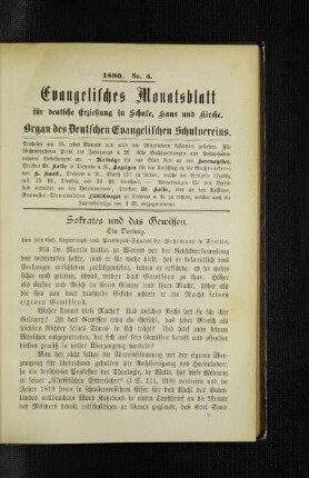 Sokrates und das Gewissen : ein Vortrag