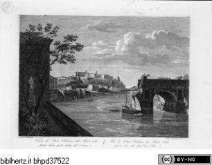 Verschiedene Ansichten Roms und Umgebung, Veduta del Ponte Palatino detto Ponte rotto...; (Tafel 41[43])