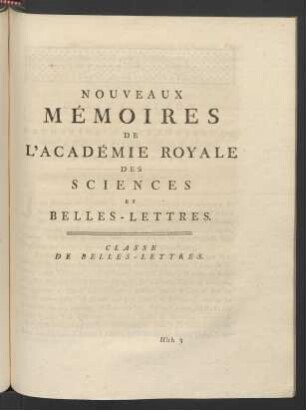 Classe De Belles-Lettres