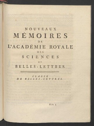 Classe De Belles-Lettres
