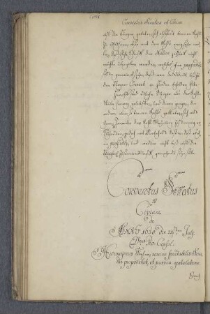 Conventus Senatus & Civium de ANNO 1638, die 31sten July.
