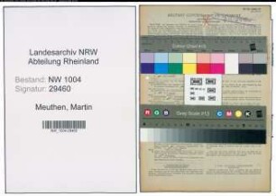Entnazifizierung Martin Meuthen , geb. 05.09.1901 (Wagenmeister)
