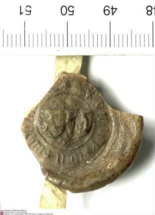 Guta (Gude), Witwe des Neidhard (Nithard) von Buchenau, und ihr Sohn Engelhard von Buchenau bekunden, dass sie Johann [von Merlau], Abt von Fulda,...