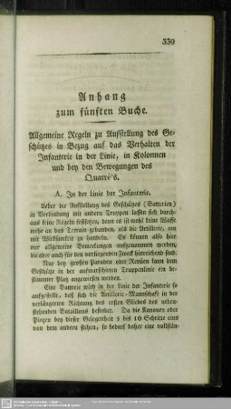 Anhang zum fünften Buche