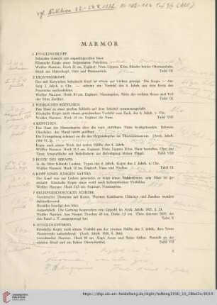 Marmor (Nr. 1-35)