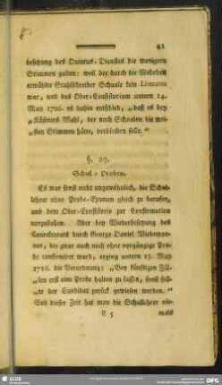 §. 29. Schul-Proben