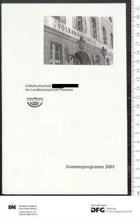 Ferienprogramm 2003