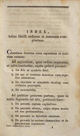 Summa doctrinae Christianae : Cum appendice de hominis lapsu et justificatione secundum sententiam et doctrinam Concilii Tridentini