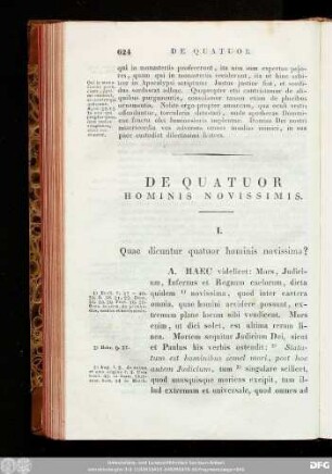De Quatuor Hominis Novissimis.