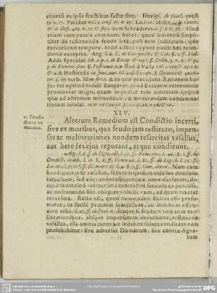 XLV. II. Condictione ex moribus