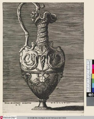 [Aiguière dont le corps est orné d'une écrevisse; Ewer with a Handle in the Shape of an Eagle's Talons; Vase mit Griff in Form einer Adlerklaue]