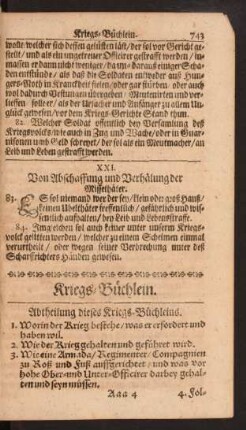Kriegs-Büchlein.