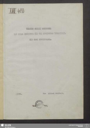 Wilhelm August Lampadius und seine Bedeutung für den chemischen Unterricht