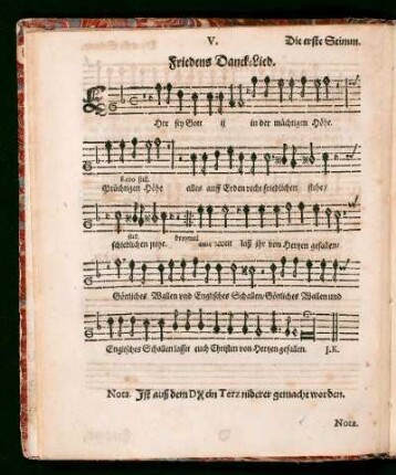 V. Friedens Danck-Lied.