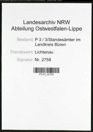 Namensverzeichnis Lichtenau, Todesfälle