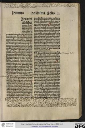 [C]irca initium libri de anima queritur primo utrum de anima sit scientia.