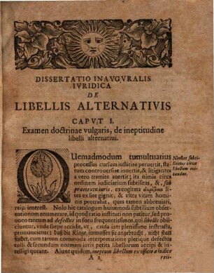 Dissertatio Ivridica Inavgvralis De Libellis Alternativis