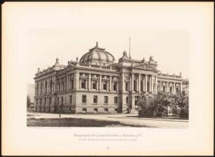 Universitäts- und Landesbibliothek, Straßburg: Vorderansicht (aus: Moderne Neubauten, 1.Jg., 1894, hrsg. W. Kick)