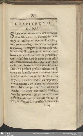Chapitre VII. Des Insectes