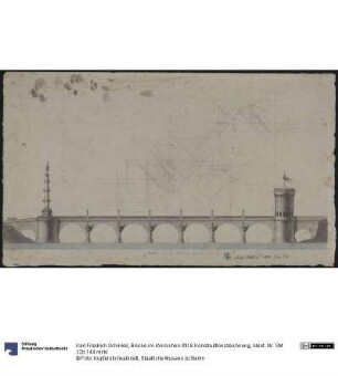 Brücke im römsichen Stil & Konstruktionszeichnung