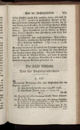 Der sechste Abschnitt. Von der Rechtsgelahrtheit.