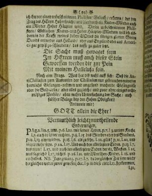 Vermuthlich leichtzuurtheilende Enderungen.