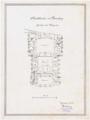 Stadttheater, Bromberg: Grundriss UG