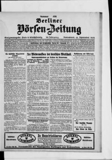 Berliner Börsen-Zeitung, Morgenausgabe