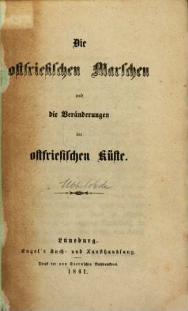 Die ostfriesischen Marschen und die Veränderungen der ostfriesischen Küste