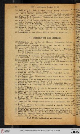 VI. Sprichwort und Räthsel (Nr. 718 - 756)