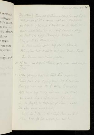 26r-31v 15.V.-26.V.1889 Beirut - Jaffa - Port Said - Alexandria - Messina - Genua - Straßburg