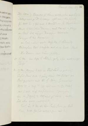 26r-31v 15.V.-26.V.1889 Beirut - Jaffa - Port Said - Alexandria - Messina - Genua - Straßburg