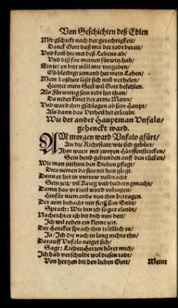 Wie der ander Hauptman Unfalo/ gehenckt ward.