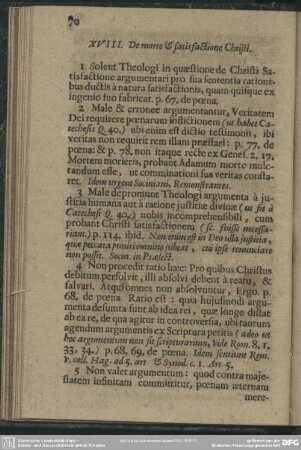 XVIII. De morte & satisfactione Christi