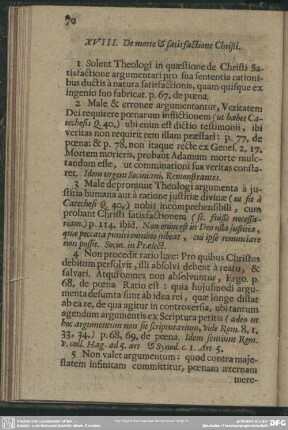 XVIII. De morte & satisfactione Christi